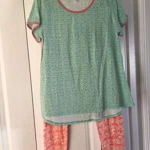 EUC Irma and TC leggings set